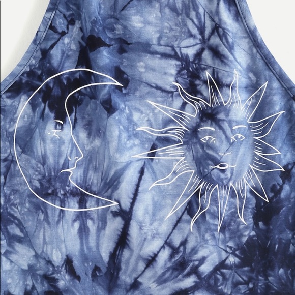 Tops - Tie dye print halter neck top